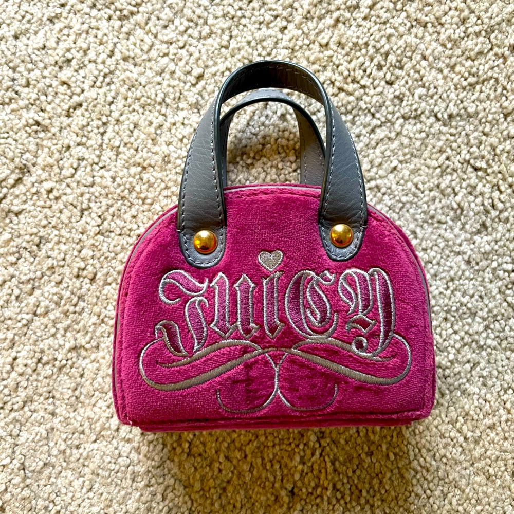 Rare Y2K Juicy Couture Pink Velour Jewelry Travel Case Organizer Bag NWT